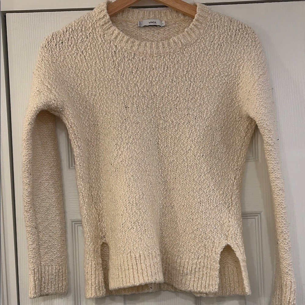 Vince Textured Cream Women's Sweater